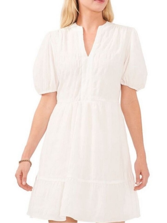 Vince Camuto Dresses & Skirts - Vince Camuto Puff Blooming Floral sleeve babydoll dress ivory - Medium